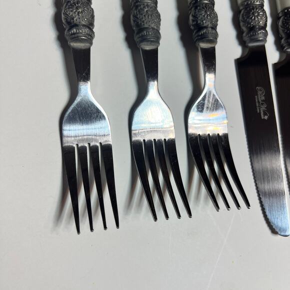 Pioneer Woman Cowgirl Lace pearl gray 3 pc set Flatware 3 forks 3 knives ONLY DC - Picture 15 of 16